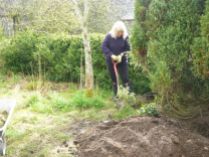 Digging the flower garden - 27042014